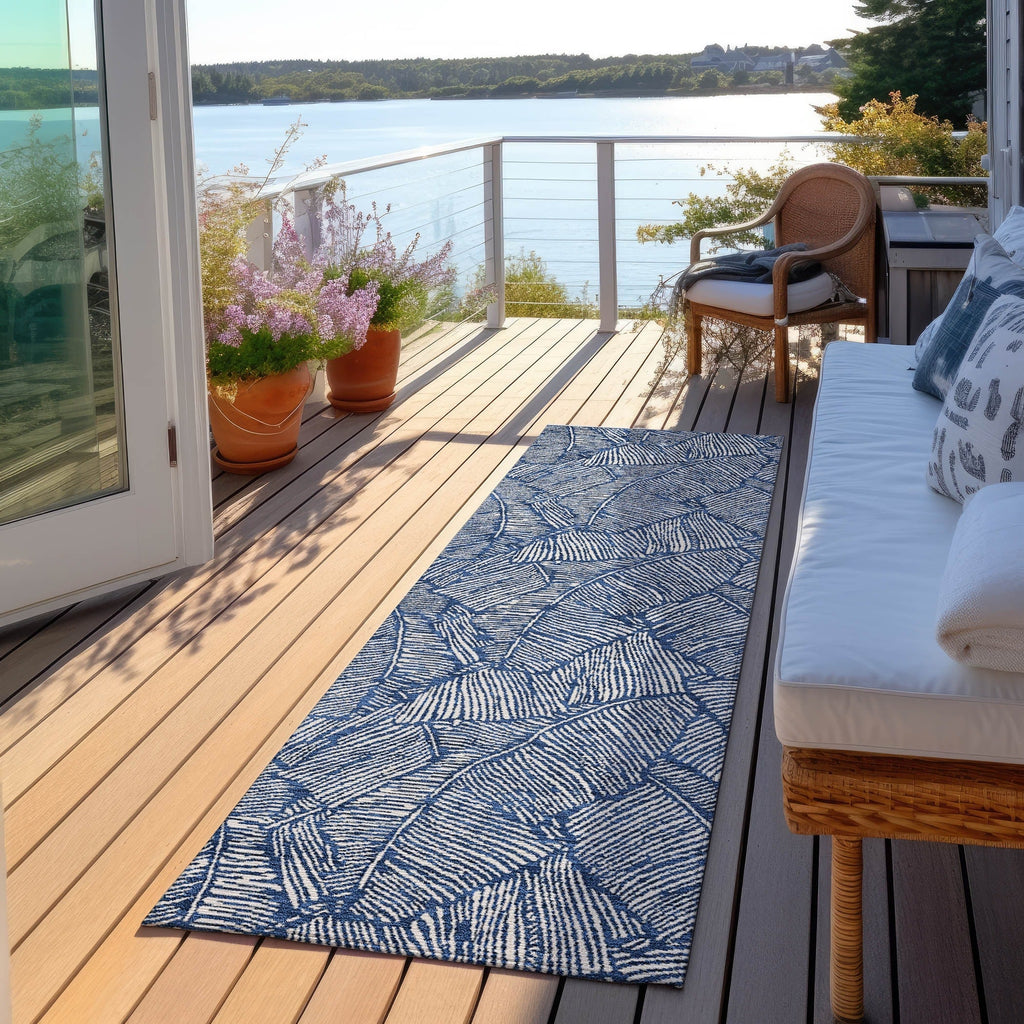 Tapis Chantille Tropical Palm lavable en machine pour intérieur/extérieur