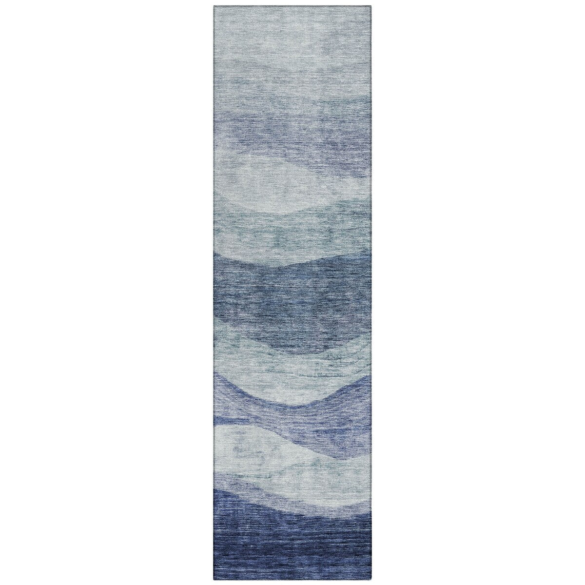 Tapis Chantille contemporain à vagues, lavable en machine, pour intérieur et extérieur