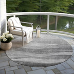 Tapis Chantille contemporain à vagues, lavable en machine, pour intérieur et extérieur