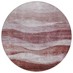 Tapis Chantille contemporain à vagues, lavable en machine, pour intérieur et extérieur
