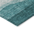 Tapis Chantille contemporain à vagues, lavable en machine, pour intérieur et extérieur