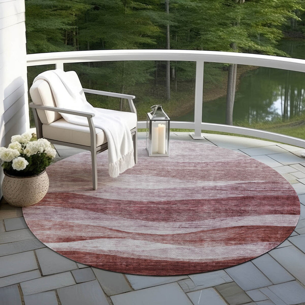 Tapis Chantille contemporain à vagues, lavable en machine, pour intérieur et extérieur