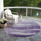 Tapis Chantille contemporain à vagues, lavable en machine, pour intérieur et extérieur