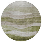 Tapis Chantille contemporain à vagues, lavable en machine, pour intérieur et extérieur