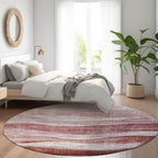 Tapis Chantille contemporain à vagues, lavable en machine, pour intérieur et extérieur