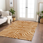 Tapis Chantille moderne à motif animal, lavable en machine, pour intérieur et extérieur