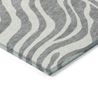 Tapis Chantille moderne à motif animal, lavable en machine, pour intérieur et extérieur