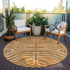 Tapis Chantille moderne à motif animal, lavable en machine, pour intérieur et extérieur