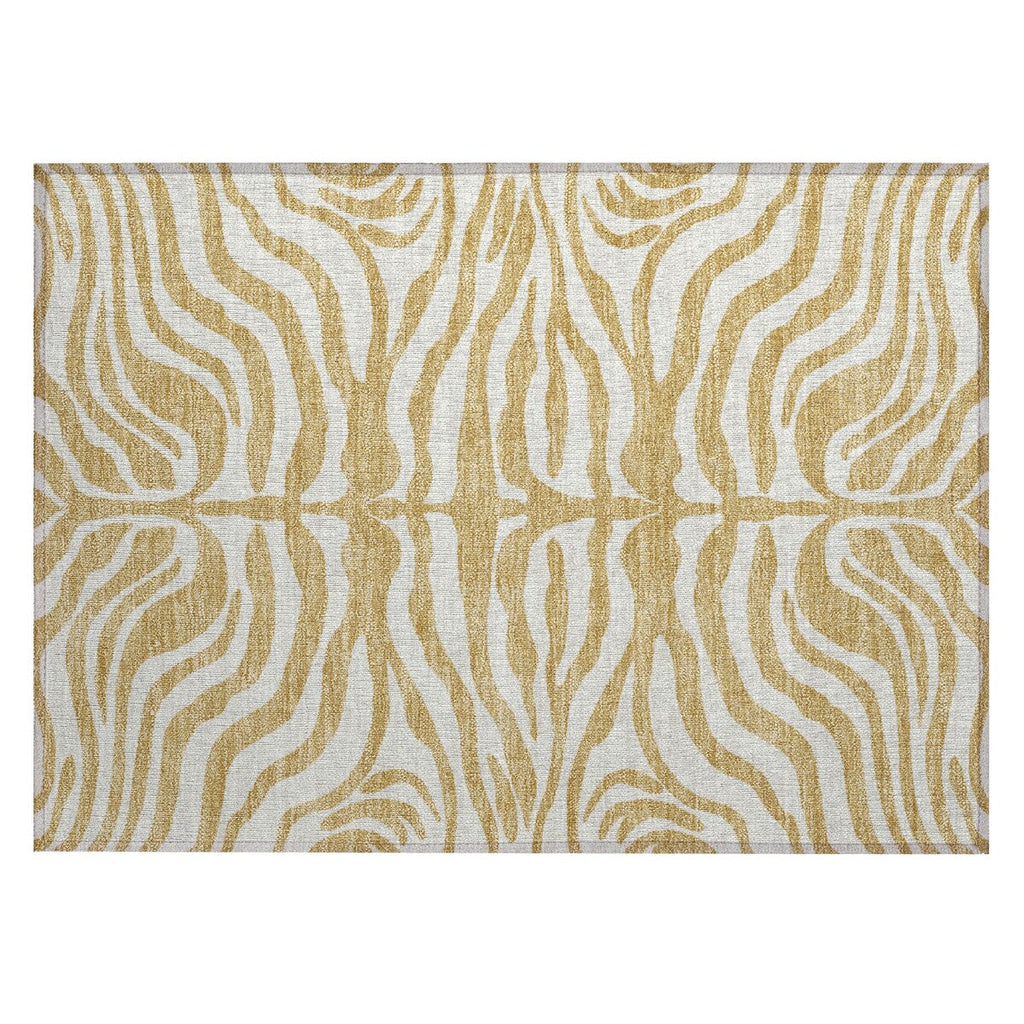 Tapis Chantille moderne à motif animal, lavable en machine, pour intérieur et extérieur