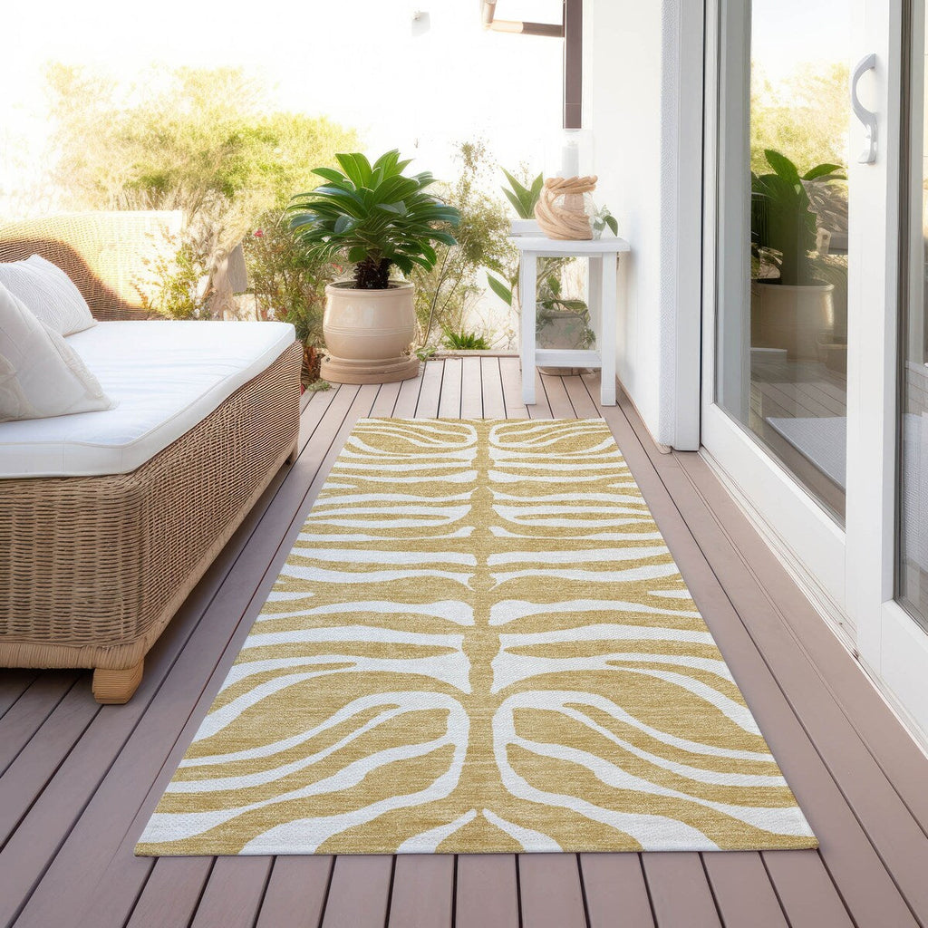 Tapis Chantille moderne à motif animal, lavable en machine, pour intérieur et extérieur