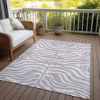 Tapis Chantille moderne à motif animal, lavable en machine, pour intérieur et extérieur