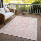 Tapis Chantille moderne à motif animal, lavable en machine, pour intérieur et extérieur