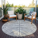 Tapis Chantille moderne à motif animal, lavable en machine, pour intérieur et extérieur