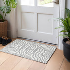 Tapis Chantille moderne à motif animal, lavable en machine, pour intérieur et extérieur