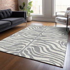 Tapis Chantille moderne à motif animal, lavable en machine, pour intérieur et extérieur