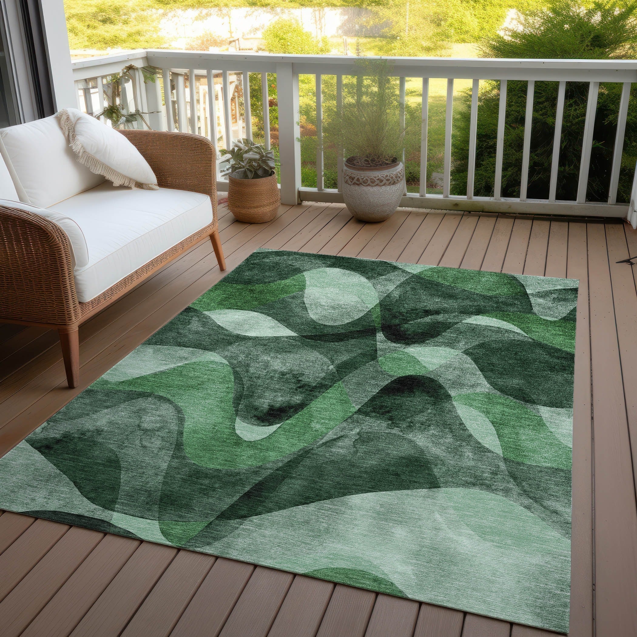 Tapis Chantille moderne lavable en machine pour intérieur/extérieur