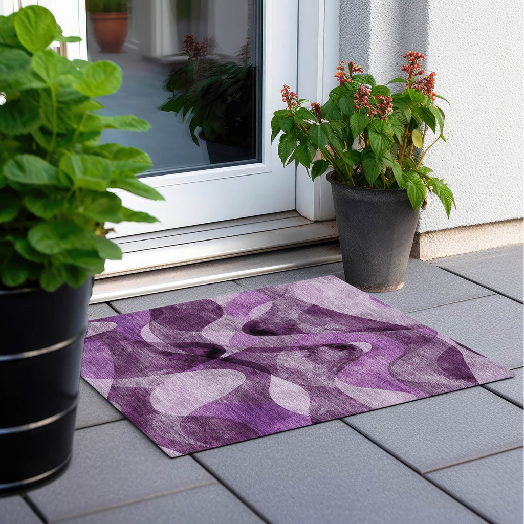 Tapis Chantille moderne lavable en machine pour intérieur/extérieur