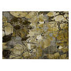 Tapis Chantille moderne à motif floral lavable en machine pour intérieur/extérieur