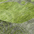 Tapis Chantille moderne à motif floral lavable en machine pour intérieur/extérieur