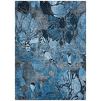 Tapis Chantille moderne à motif floral lavable en machine pour intérieur/extérieur
