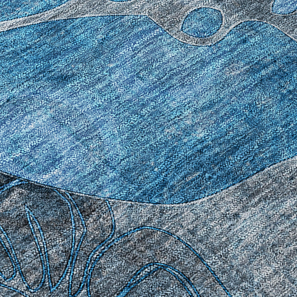 Tapis Chantille moderne à motif floral lavable en machine pour intérieur/extérieur