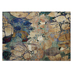 Tapis Chantille moderne à motif floral lavable en machine pour intérieur/extérieur