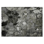 Tapis Chantille moderne à motif floral lavable en machine pour intérieur/extérieur
