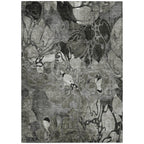 Tapis Chantille moderne à motif floral lavable en machine pour intérieur/extérieur