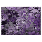 Tapis Chantille moderne à motif floral lavable en machine pour intérieur/extérieur