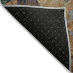 Tapis Chantille moderne à motif floral lavable en machine pour intérieur/extérieur