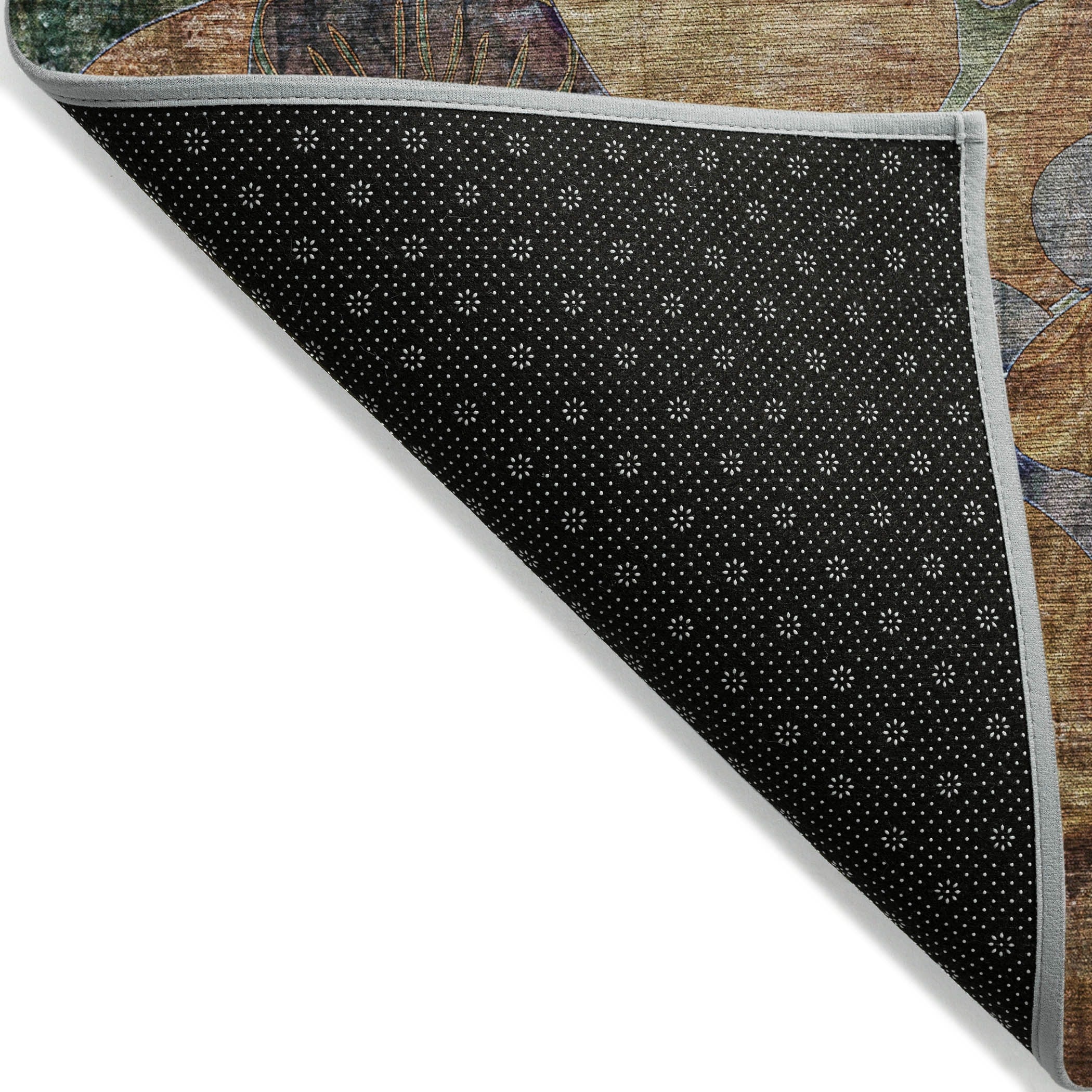 Tapis Chantille moderne à motif floral lavable en machine pour intérieur/extérieur