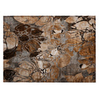 Tapis Chantille moderne à motif floral lavable en machine pour intérieur/extérieur