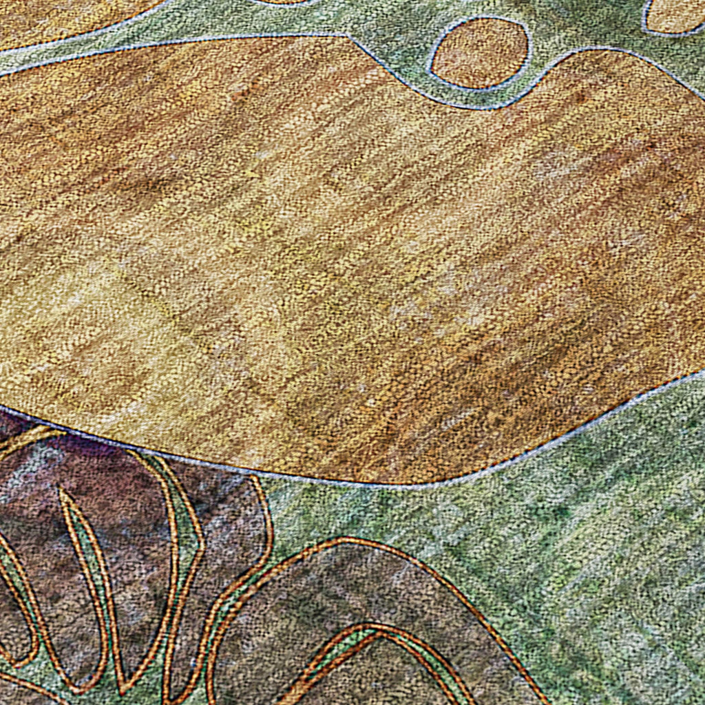 Tapis Chantille moderne à motif floral lavable en machine pour intérieur/extérieur