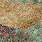 Tapis Chantille moderne à motif floral lavable en machine pour intérieur/extérieur