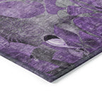 Tapis Chantille moderne à motif floral lavable en machine pour intérieur/extérieur