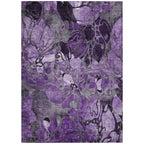 Tapis Chantille moderne à motif floral lavable en machine pour intérieur/extérieur