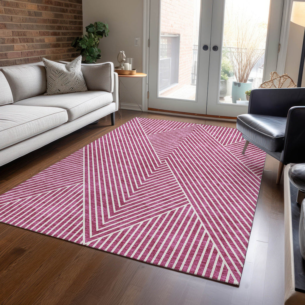 Tapis Chantille géométrique moderne lavable en machine pour intérieur/extérieur