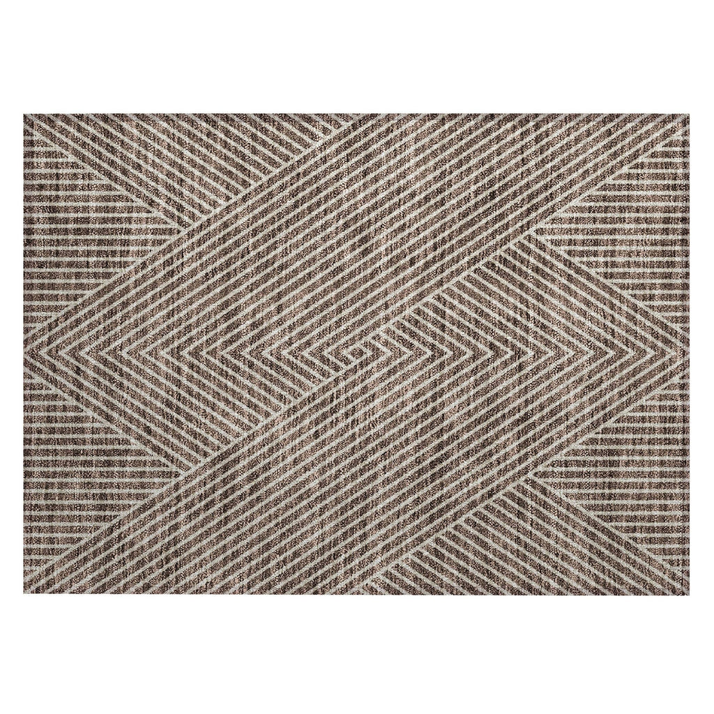 Tapis Chantille géométrique moderne lavable en machine pour intérieur/extérieur