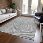 Tapis Chantille géométrique moderne lavable en machine pour intérieur/extérieur
