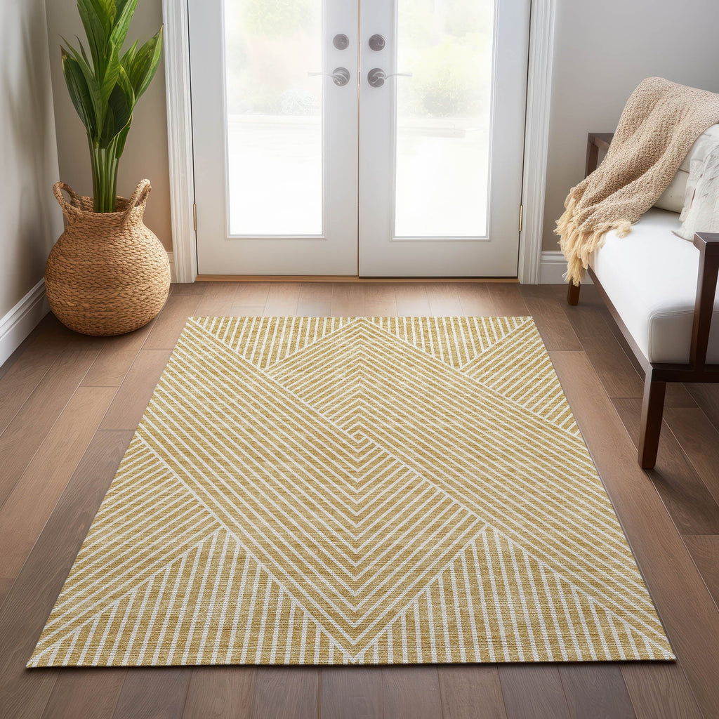 Tapis Chantille géométrique moderne lavable en machine pour intérieur/extérieur