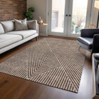 Tapis Chantille géométrique moderne lavable en machine pour intérieur/extérieur
