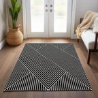 Tapis Chantille géométrique moderne lavable en machine pour intérieur/extérieur