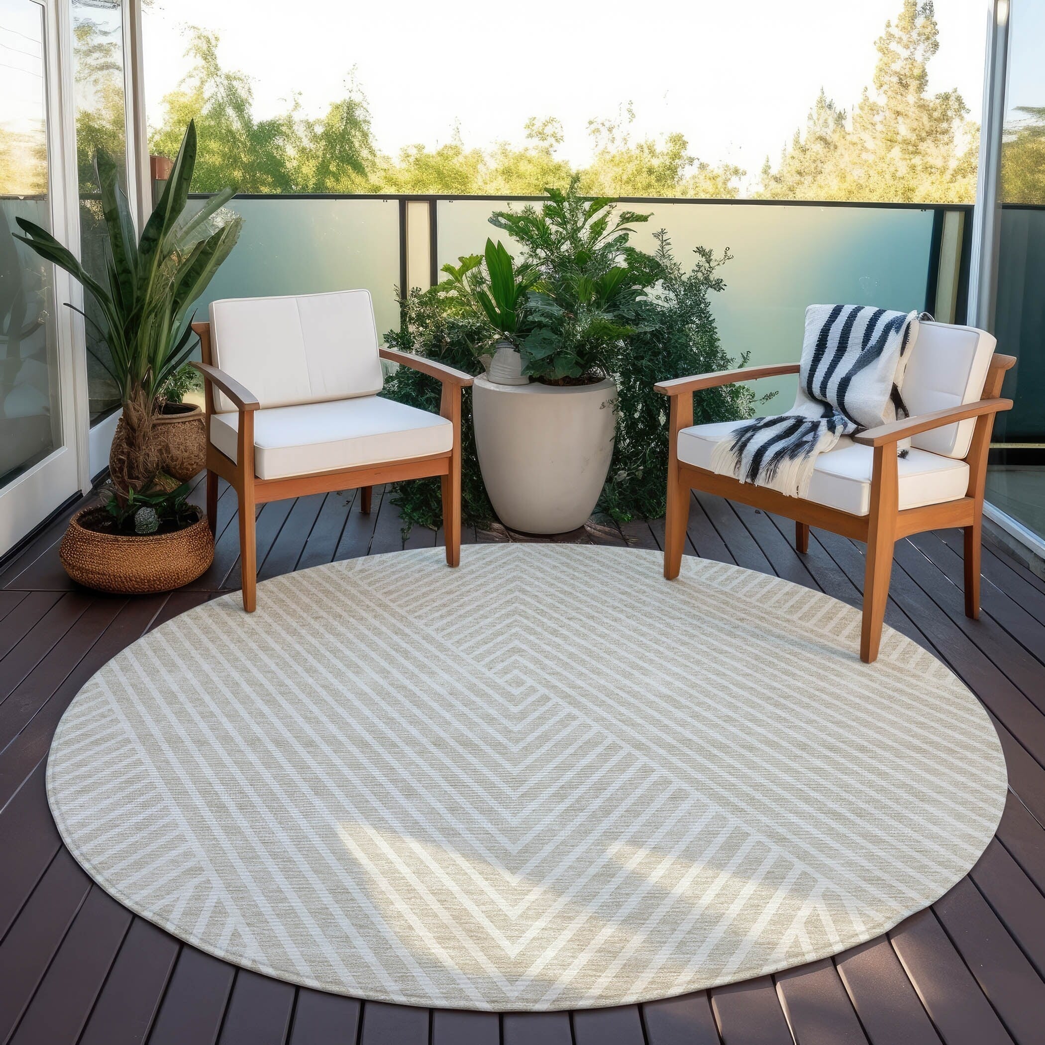 Tapis Chantille géométrique moderne lavable en machine pour intérieur/extérieur