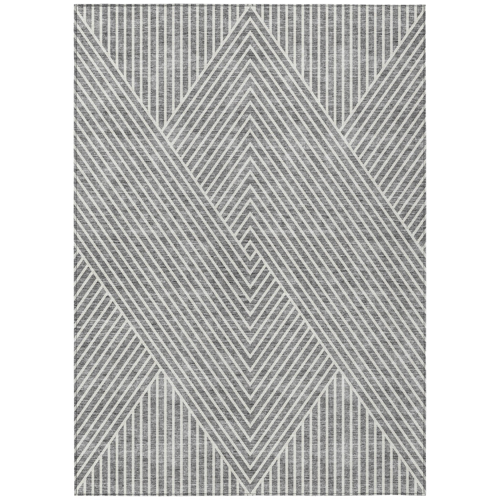 Tapis Chantille géométrique moderne lavable en machine pour intérieur/extérieur