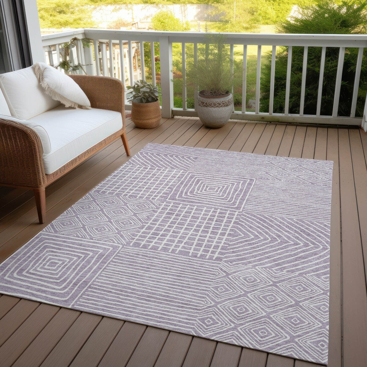 Tapis moderne en mosaïque Chantille lavable en machine pour intérieur/extérieur
