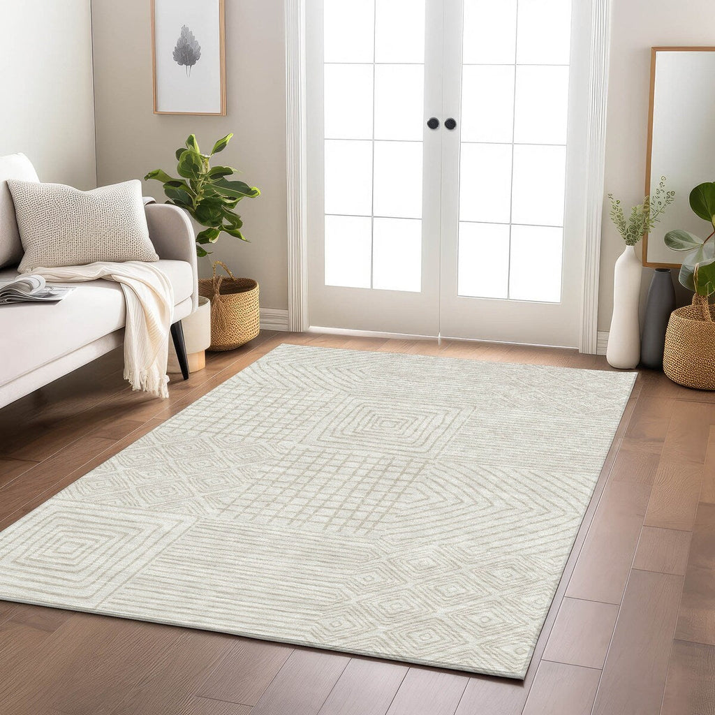 Tapis moderne en mosaïque Chantille lavable en machine pour intérieur/extérieur