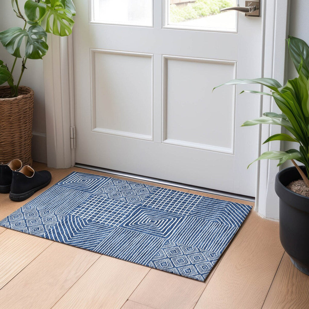 Tapis moderne en mosaïque Chantille lavable en machine pour intérieur/extérieur