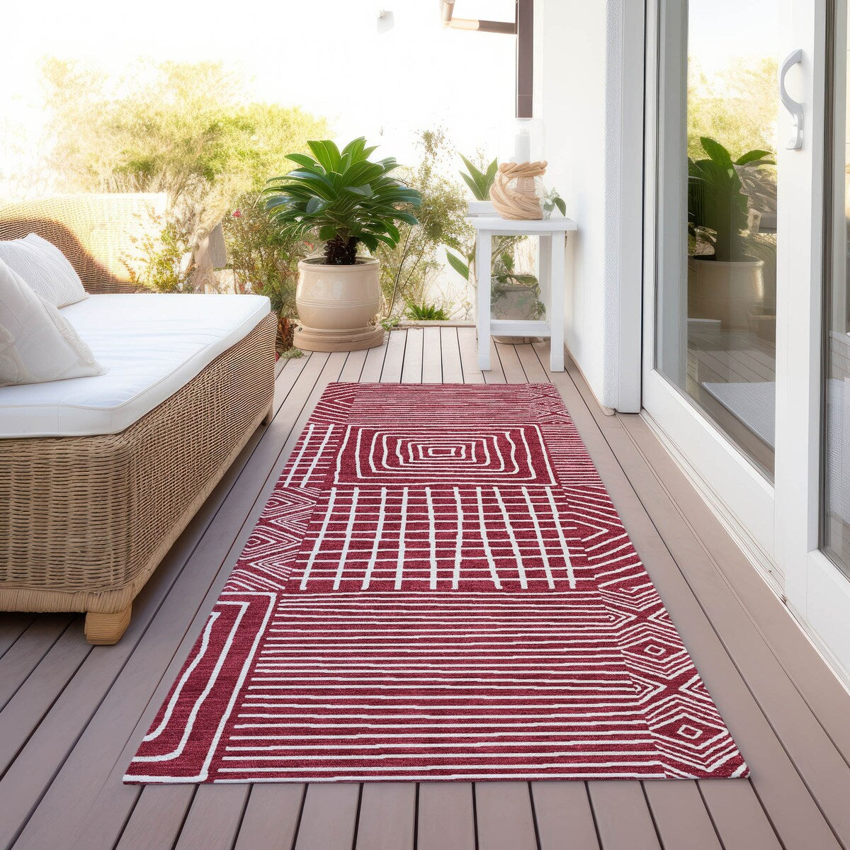 Tapis moderne en mosaïque Chantille lavable en machine pour intérieur/extérieur