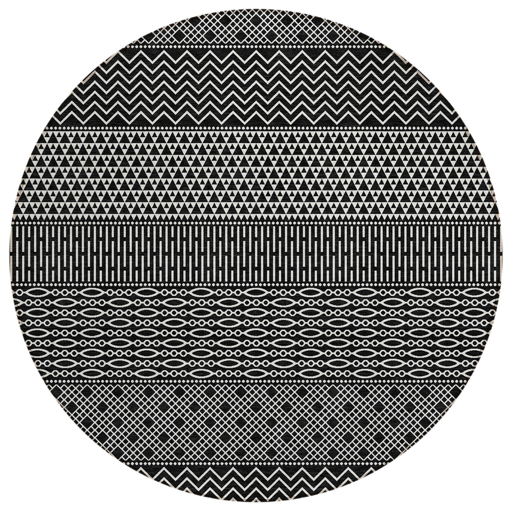 Tapis Chantille à rayures modernes, lavable en machine, pour intérieur et extérieur