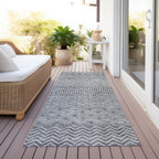 Tapis Chantille à rayures modernes, lavable en machine, pour intérieur et extérieur